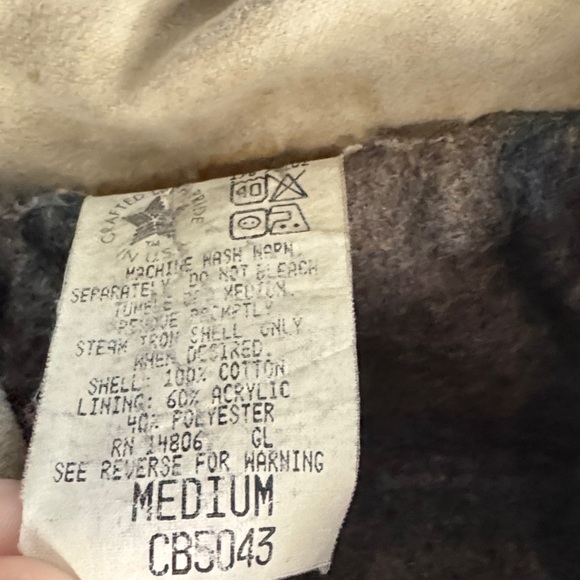 Vintage Carhartt Men's CB5043 Green Duck Duster Blanket Lined & Tan Accents - Picture 2 of 9